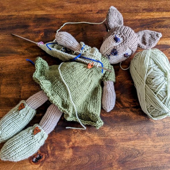 Meet Pauline  - Hand made stuffed Tricot doll baby birthday gift 20 inches - Picture 7 of 8